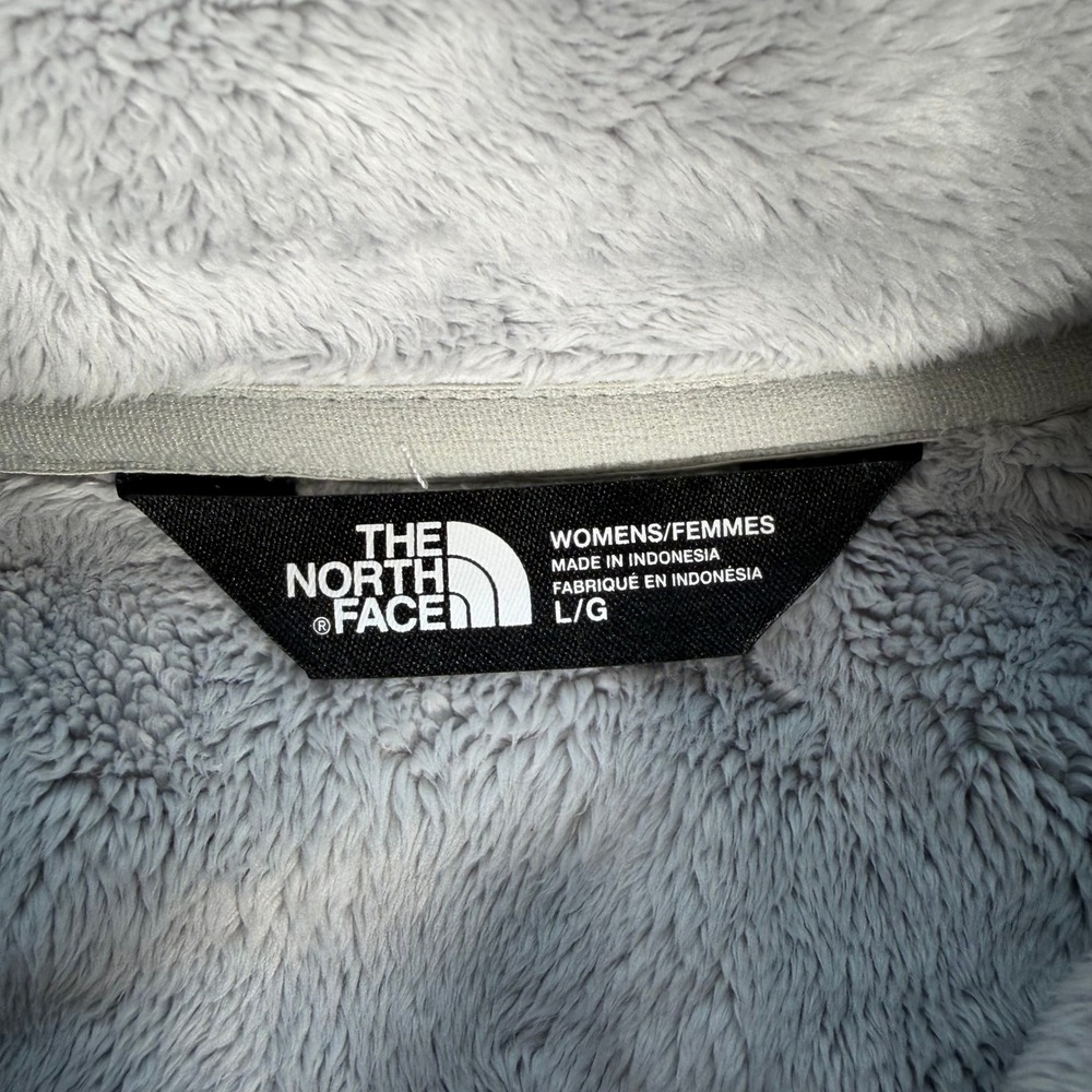 The North Face Osito 2 Full Zip Fleece Jacket Light Gray CTP8 Womens Large - Picture 8 of 8